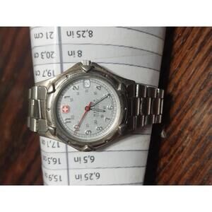 VTG Swiss Army Wenger SAK Design Men’s Watch 35mm Vintage Working 100m WR